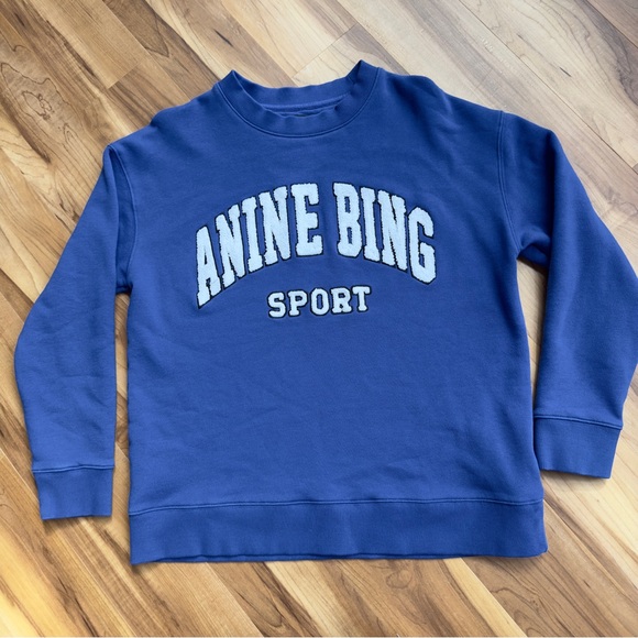Anine Bing Tops - NWOT Anine Bing Sport Tyler Electric Blue Varsity Sweatshirt